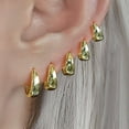thumbnail image 2 of Multiple Sizes Bold Plain Hoop Earrings, 2 of 7
