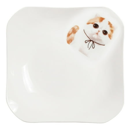 

Pet Portrait White Porcelain Square Plate - I Love Exotic Shorthairs