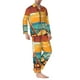 thumbnail image 2 of Fotbe Vintage Beach Sunset Pijama de Hombre con Estampado de Manga Larga, Conjunto de 2 Piezas, Ropa de Dormir Suave y Cómoda con Bolsillos-Large, 2 of 7