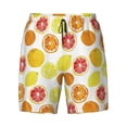 thumbnail image 4 of Lsque Mens Swim Trunks Lemon Orange Pattern - Bathing Suit Compression Liner - Beach Swim Shorts Swimwear - (S-3XL) - Stretch Quick Dry -, 4 of 9