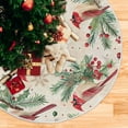 thumbnail image 6 of Ryvnso Christmas Tree Skirt Cardinal Snowflakes Holly Xmas Tree Skirts Ornament Home Decorations 35.4", 6 of 6