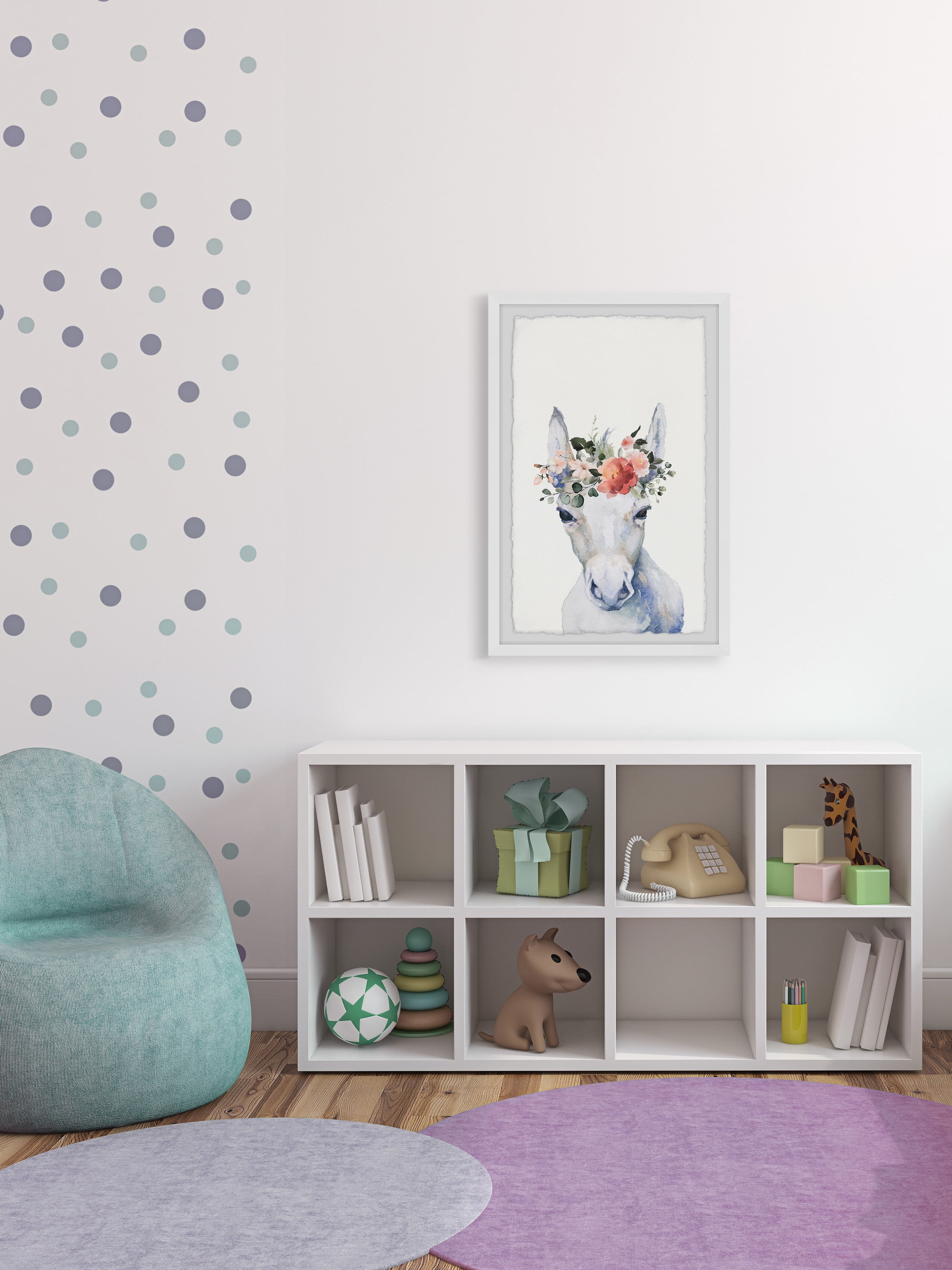 Marmont Hill Floral Crowned Horse Framed Wall Art