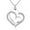 Silver, variant on Infinity Women's Love Heart Necklace Round Diamond jewelry 18" , 18K Gold Plated, Silver Plated, silver gold (Silver)