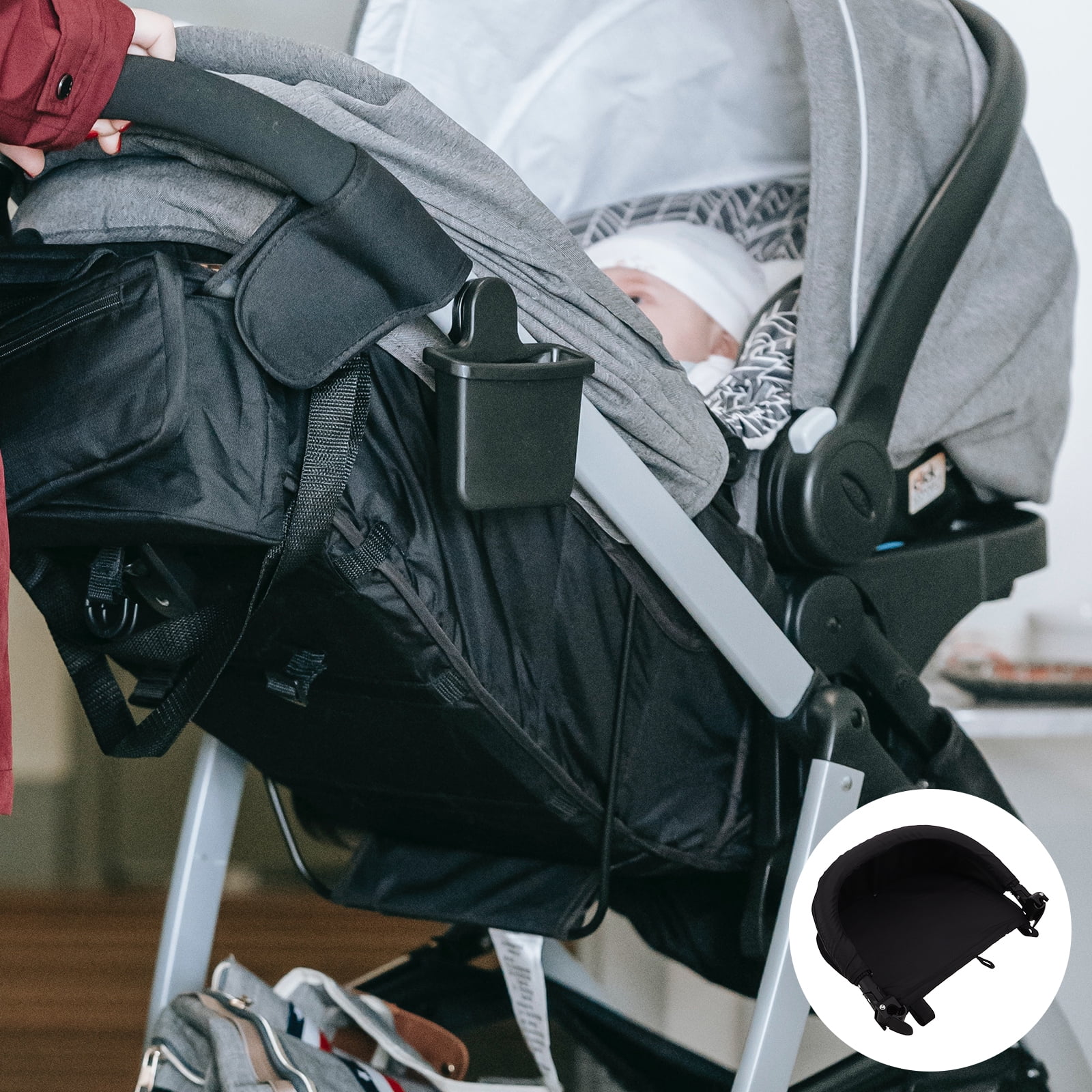 HONMEET Baby Stroller Footrest Extension - Foldable Adjustable Leg Rest with Extended Seatboard for Infant Strollers