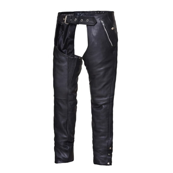 Unik International Mens 4 Pocket Leather Chaps