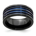thumbnail image 6 of Edward Mirell Black Ti Blue Anodized 10mm Band, 6 of 7