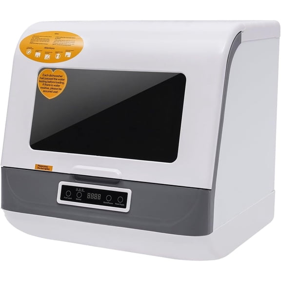 QUEWATSA Portable Dishwasher,Countertop Dishwasher,Compact Dishwashers,Air Drying Cleaning Machine with 8L Built-in Water Tank Deep for Small Homes,Apartments,Dormitories,Boats,Campers