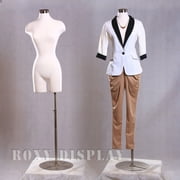 Female White Small-Medium Size with Leg Mannequin Dress Body Form #F2WLG BS-04