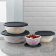 thumbnail image 4 of Mainstays 8 Piece Covered Bowl Set, Four Lidded Sizes, For Prep, Serve & Store, Dark Gray, 2 Count, 4 of 6