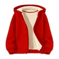 thumbnail image 2 of EnJoCho Kids Fleec𝖾 Lined Hoodie Winter Warm Zip Up Jacket with Pockets Fall Outerwear Coat Hooded Jacket for Boys Girls, 2 of 9