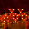 thumbnail image 1 of Luces LED con letras EDYCON XOXO Heart para el día de San Valentín, paquete de 5, 1 of 6