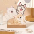 thumbnail image 6 of Mini Desk Calendar 2026 Cute Dog & Cat Monthly Planner with Wooden Base, Small Desktop Flip Calendar for Pet Lovers, Writable Pet-Themed Office & Home Decor, 6 of 6