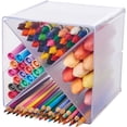 thumbnail image 5 of Deflect-O® Stackable Cube With X Divider, 6"H x 6"W x 6"D, Clear, 5 of 9