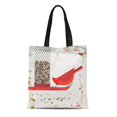 thumbnail image 1 of POGLIP Sac Fourre-Tout en Toile Mignon Rouge Nordique Cardinal Oiseau Dessin Animé Plat Minimalisme Réutilisable Épaule Courses Sac à Main, 1 of 1