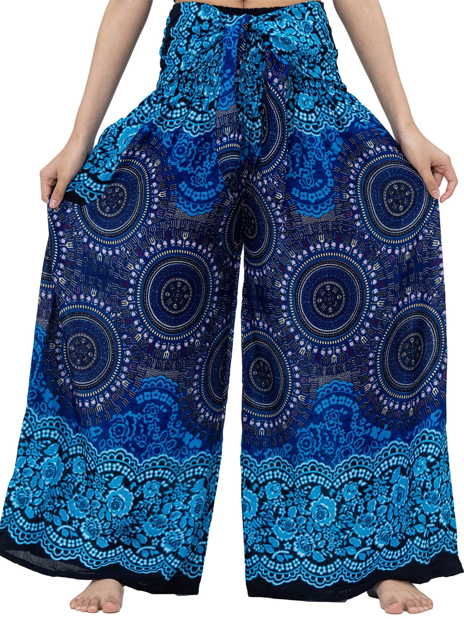Beach Hippie Pants Belted Boho Pants 