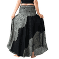 thumbnail image 5 of SOMER Skirts for Women Maxi Skirts High Waisted Boho Floral Printed Causal Skirt Flowing Long Skirt Black, 5 of 6