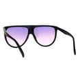 thumbnail image 4 of Oversize Thin Plastic Flat Top Mob Color Oceanic Gradient Lens Sunglasses Black Purple Pink, 4 of 4