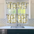 thumbnail image 3 of Yellow Lemon Kitchen Curtains and Valances Set - 3 Piece Kitchen Curtains Sets with Valance for Windows Rod Pocket Machine Washable Kitchen Decor Decorations (54"x18"+2x27.5"x24"), 3 of 6