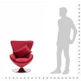 thumbnail image 5 of vidaXL Swivel Egg Chair with Cushion Red Velvet, 5 of 5