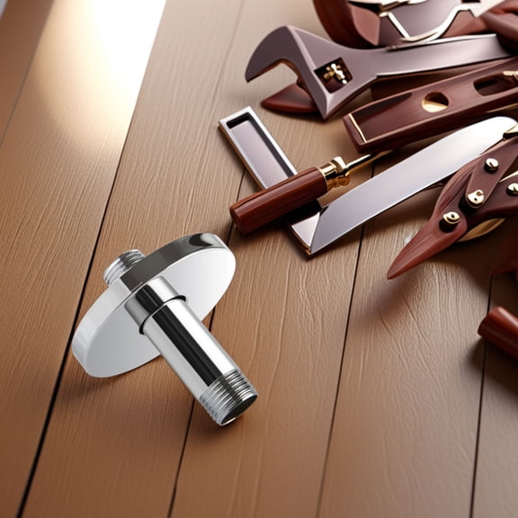 MERRYHAPY Stainless Steel Ceiling Mounted Shower Arm Straight Rain Shower Extension Pipe