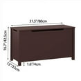 thumbnail image 3 of Yoneston Kids Wooden Toy Box Flip-Top Storage Chest Bench with Safety Hinged Lid, Coffee, 3 of 12