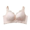 thumbnail image 1 of YUTK Womens Bras Comfortable - Women's Solid Color Seamless Underwear without Steel Rims Detachable Chest Sagging Wave Pattern Bra Beige M, 1 of 6