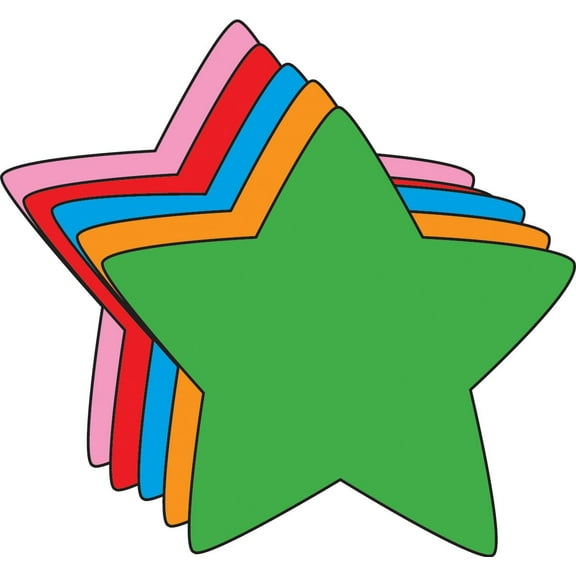 SHAPES ETC. Small Assorted Color Creative Foam Cut-Outs - Star