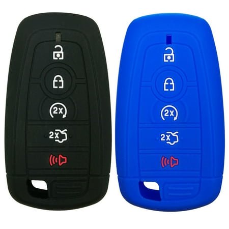 Coolbestda 2Pcs Rubber Key Fob Skin Cover Protector Keyless Jacket Holder for 2018 2019 2020 2021 Ford Bronco Mustang Fusion Raptor F250 F350 F450 F550 Edge Explorer Expedition M3N-A2C93142600