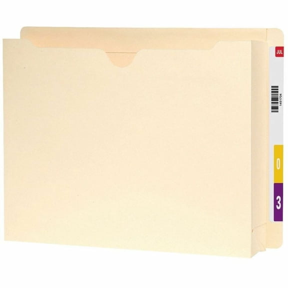 Smead Expanding End Tab File Jackets Letter - 8 1/2" x 11" Sheet Size - 2" Expansion - Straight Tab Cut - 14 pt. Folder Thickness - Manila - Manila - 2.61 oz - Recycled - 25 / Box