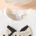thumbnail image 6 of Dakiuu Toddler Baby Girls Skirts Outfit 2026 Summer Bowknot Ribbed Ruffle Short Sleeve Tops Plaid Tweeds Pattern Skirt Beret Winter Spring Clothes A-Beige 9-12 Months (12M), 6 of 9
