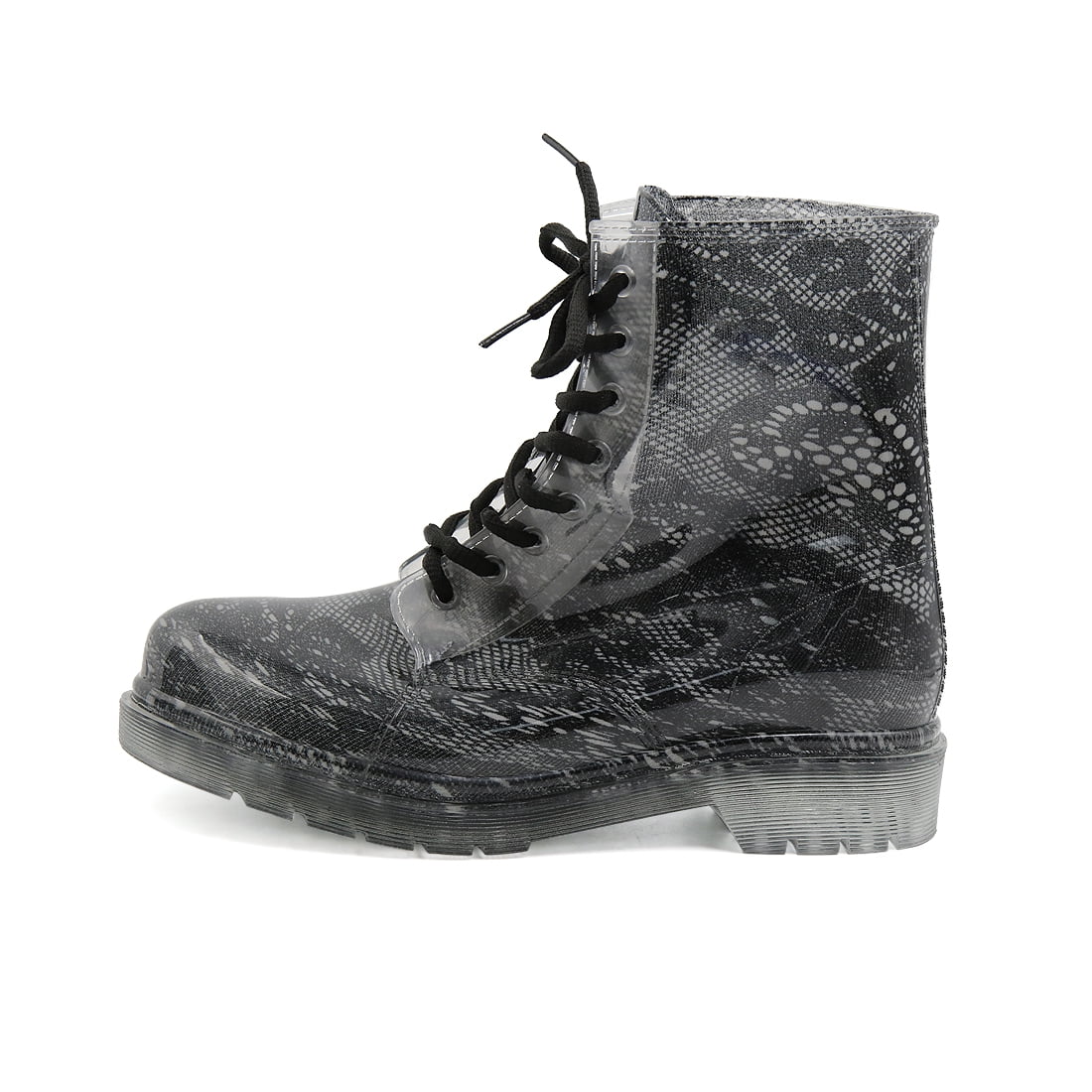 black jelly boots