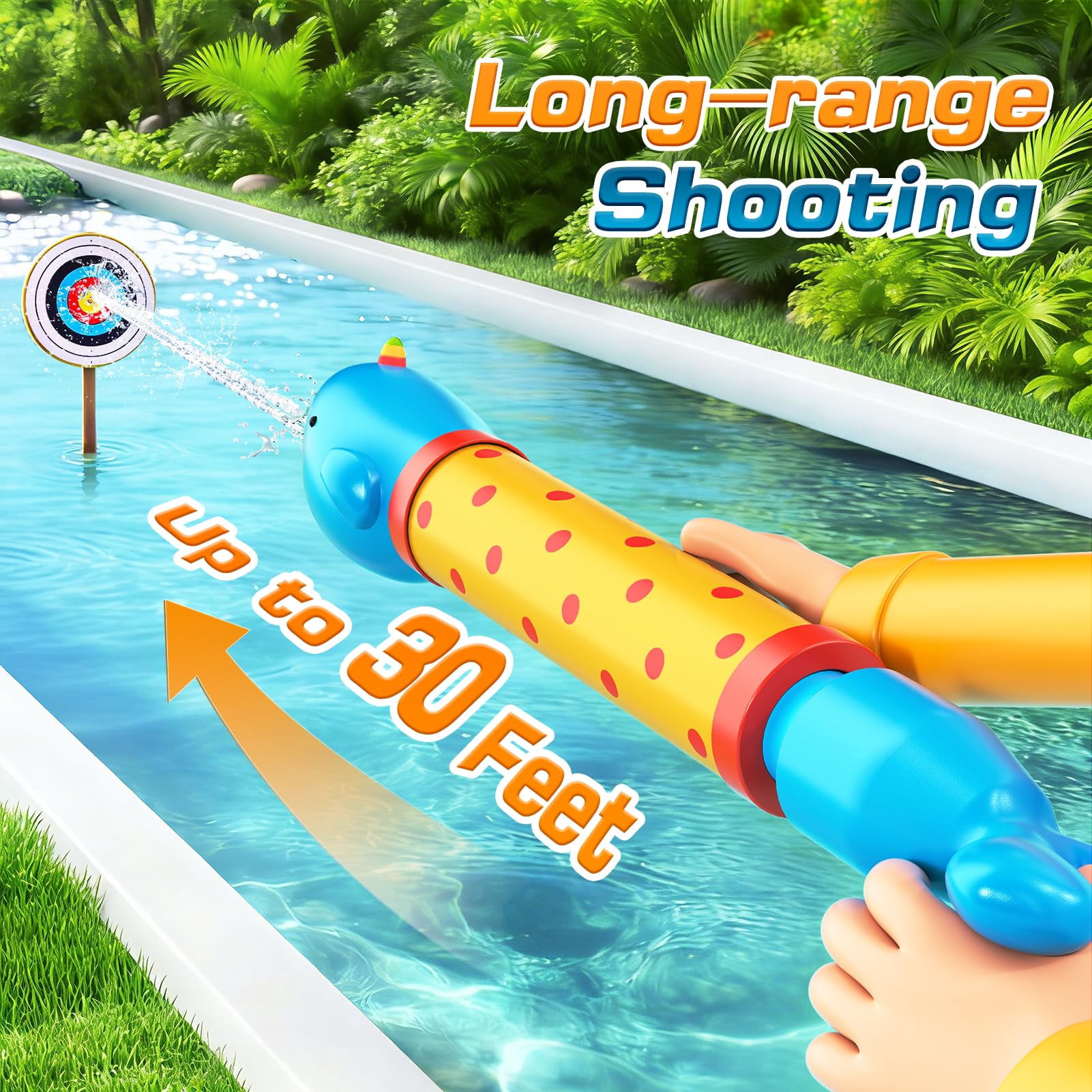 Animal Shape Water Blasters 4 Pack Summer Outdoor Pool Beach Play Toys