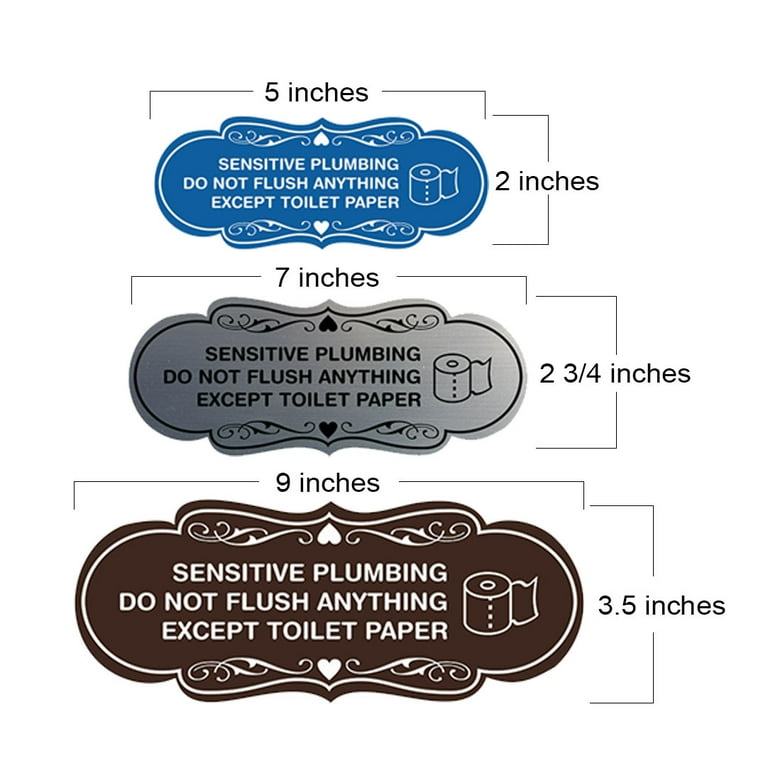 Decorazione Bagno Spiritosa Cartello Per Bagno Sensitive Plumbing Flush Only, Not Hopes & Dreams, 15 X 20 Cm, Pronto Da Appendere, Finitura Di Alta Qualità, Durevole (1 Regalo Originale Per Bagno