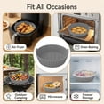 thumbnail image 3 of Silicone Air Fryer Liners Round 5 Pack 7.5Inch Airfryer Liners 8-10 QT Dual Air Fryer Liners Reusable Pot Oven Liner Baking Tray, Air Fryer Basket Silicone Mat Bowl Air Fryer Accessories Kitchen, 3 of 8