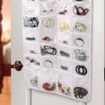 thumbnail image 5 of FRCOLOR White Jewelry Organizer Hanging Bag with 80 Pockets for Storage NonWoven Fabric and PVC, 5 of 8