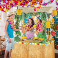 thumbnail image 4 of Luau Grass Table Skirt 9 Feet x 29 Inch Hawaiian Table Skirt for Tropical Hawaiian Party Decorations Luau Party Supplies Tiki Hut Bar Island Beach Party Decor, 4 of 7