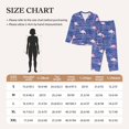 thumbnail image 4 of Pajama Sets for Women 2 Pcs, flamingo pink Button Down Long Sleeve Sleepwear Lounge PJ Sets, 4 of 6