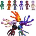 thumbnail image 1 of Astronaute Squelette Imprimé 3D Futuriste - Collection Unique - pour Décoration Maison & Bureau pour Amateurs d'Espace (Rouge Bleu), 1 of 8