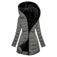 thumbnail image 7 of Qiggri Women's Hooded Puffer Coat Fleece Lined Full Zip Long Sleeve Outerwear Coat With Pockets for Winter Comfy Smart Casual Office Casual Outdoor M, 7 of 7