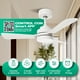 thumbnail image 2 of Ventilador de techo con luz de 28inch/70cm,Ventiladores de techo con luces con luz y control remoto,6 velocidades,3CCT,35W,Regulable,Reversible,Ventilador para patios,sala,dormitorio(Blanco), 2 of 5