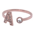 thumbnail image 2 of Anillo de Mujer Inicial Letra LuckyLy, Oro Rosa 18k y Zirconia Cúbica, Modelo Layla rosa 7.5, 2 of 6