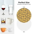 thumbnail image 6 of Fuzoiu Sunflower Print Leather Coasters Set,Drink Coasters Set of 4,for Tabletop Protection, Durable PVC Coasters,Home Décor and Housewarming Gift-Round Shape, 6 of 6