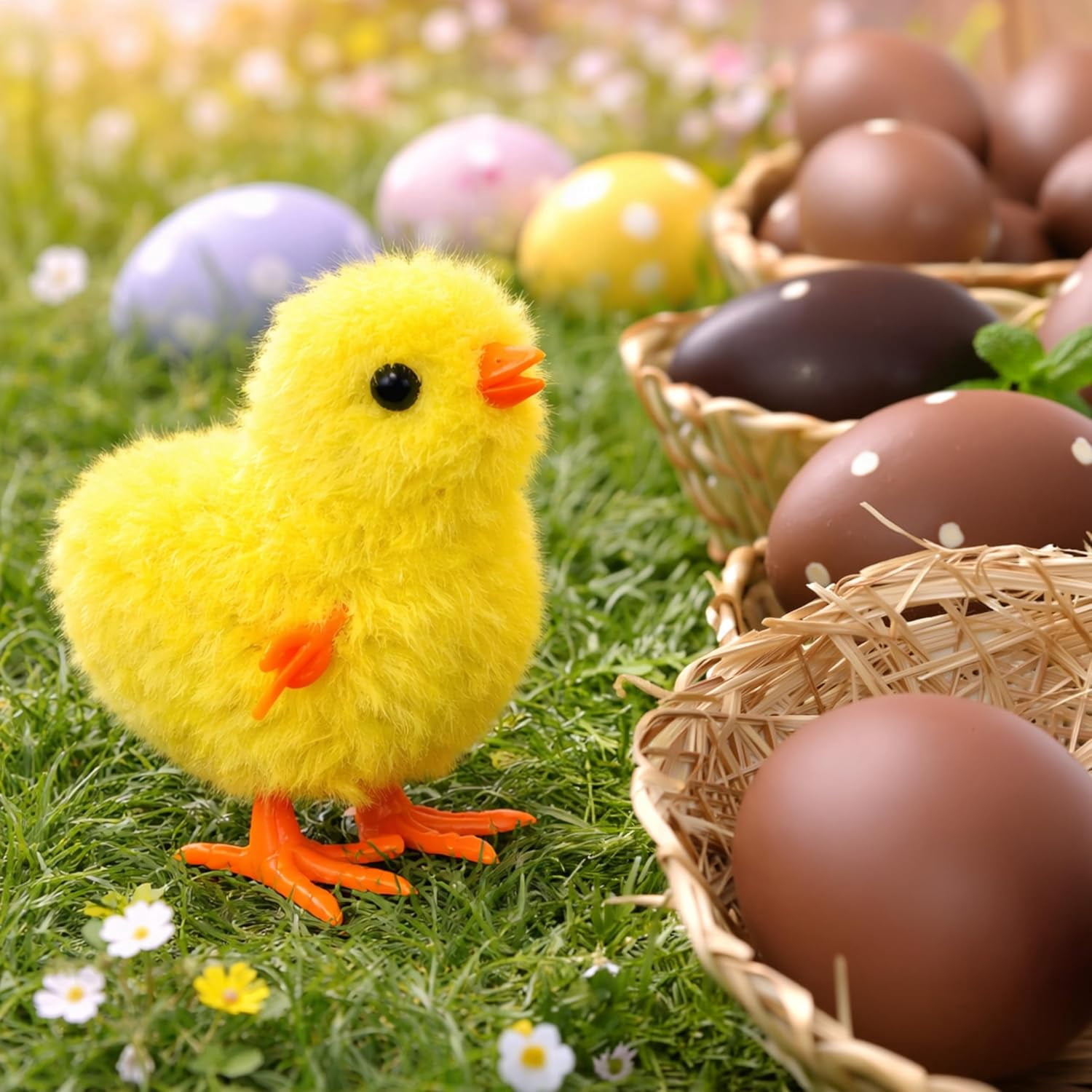Easter Gift Basket (82 Count) Care Package with Treats Snacks Cookies Candy Gift Box for Friends, Family