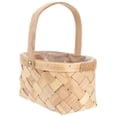 thumbnail image 1 of Portable Handmade Rattan Storage Container Storage Basket Houseware Storage Basket Wooden Woven Storage Basket with Handle(Small), 1 of 4