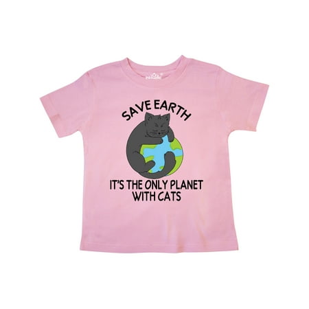

Inktastic Save Earth It s the Only Planet with Cats with Black Cat Gift Toddler Boy or Toddler Girl T-Shirt
