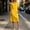 Yellow, variant on Dolkfu Elbow-Length Dresses for Women Shirt Dress Mid-Length Black Collared Dresses Relaxed Fit Solid Modern Refined Garments Black,L