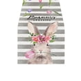 thumbnail image 1 of Dining Room Table Runner Easter Bunny Print 30x180cm Linen, Festive Holiday Decor for Large Dining Room Table, Coffee Bar and Mantel, Colorful Egg and Bunny Design for Spring, 1 of 6