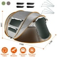thumbnail image 2 of Pop up Camping Tent for 4-5 Person Tent Waterproof Instant Easy Setup Family Tent for Camping Hiking Climbing Traveling Khaki, 2 of 11