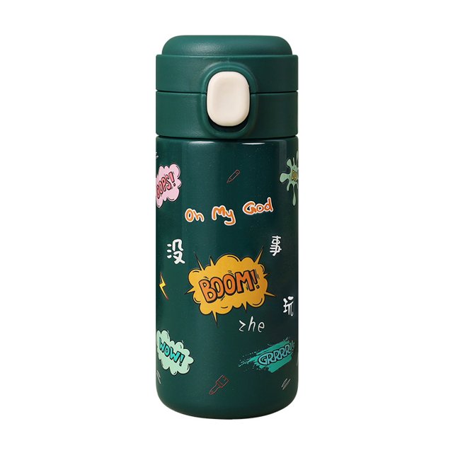 Botella de agua aislada para niños con pajita de 500 ml, botella de agua aislada a prueba de fugas sin BPA Tritan, botella de agua reutilizable a prueba de fugas para la escuela, los deportes y el jar kaili Sencillez