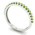 thumbnail image 2 of 0.29 ct Brilliant Princess Cut Natural Peridot 18K White Gold Stackable Band SZ 6.25, 2 of 6